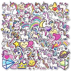 50шт. мультяшная бумажная наклейка с изображением единорога&nbsp;LS-STIC-C012-03