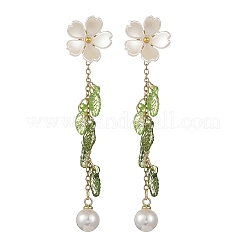 Boucles d'oreilles à tige en acier inoxydable 304 avec imitation perle en plastique ABS&nbsp;EJEW-JE07419