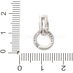 Drehverschlüsse aus Messing mit Mikropavé-Fassung und klaren Zirkonia&nbsp;KK-B196-01G