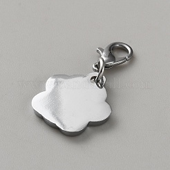 Цинковый сплав эмаль блестящий порошок подвеска украшение&nbsp;HJEW-WH0001-14P-05