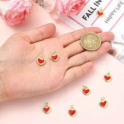10 ciondoli in ottone smaltato&nbsp;KK-SZ0003-35