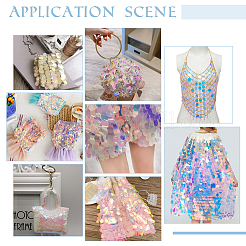 12 пакет 12 цвета AB цветные подвески из ПВХ с пайетками/блестками PVC-WR0001-01