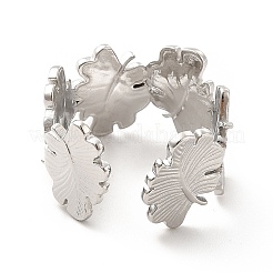 Bague ouverte en acier inoxydable 304 anti-ternissement pour femme&nbsp;RJEW-F131-13P