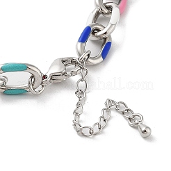 Messingkabel mit Emaille-Kettenhalsketten&nbsp;NJEW-L170-12P