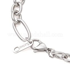 Браслеты-цепочки Фигаро из нержавеющей стали 304 для женщин и мужчин&nbsp;BJEW-JB13433