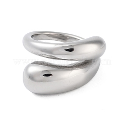 変色しない304ステンレススチール製女性用リング  ステンレス鋼色  usサイズ9（18.9mm）&nbsp;RJEW-K270-05D-P