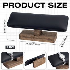 Espositori per bracciali con barra a T in pelle pu con base in legno&nbsp;BDIS-WH0010-11B