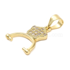 Латунные микропаве прозрачные кубические циркониевые зажимные скобы KK-L229-031G