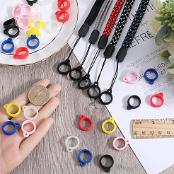 5 шт. двухцветный полиэстеровый ремешок на шею DIY-GF0008-27