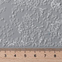 MIYUKIラウンドロカイユビーズ  日本製シードビーズ  （rr131f）マットクリスタル  15/0  1.5mm  穴：0.7mm  約5555PCS /ボトル  10 G /ボトル&nbsp;SEED-JP0010-RR0131F