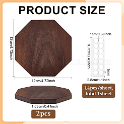 1 piedistallo espositivo ottagonale in legno&nbsp;AJEW-WH0485-37D