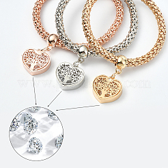 3шт 3-х цветные браслеты с подвесками из цинкового сплава BJEW-SC0001-57