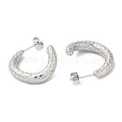 Boucles d'oreilles rondes torsadées en acier inoxydable 304 anti-ternissement&nbsp;EJEW-B026-11P