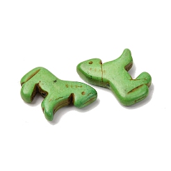 Синтетические бирюзовые бусины в виде лошади G-B015-11