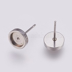 Boucles d'oreilles à tige en acier inoxydable 201 anti-ternissement&nbsp;LS-STAS-I088-F-03P