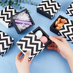 Квадратный складной картонный ящик для торта CON-WH0084-49A