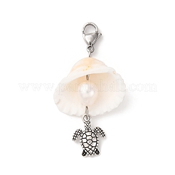 Подвески из сплава в тибетском стиле и ракушки HJEW-TA00343