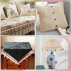 Лента-бахрома из полиэстера «сороконожки»&nbsp;SRIB-CY0001-06C