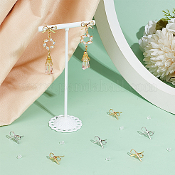 24 шт. 2-х цветная фурнитура для сережек-гвоздиков в виде банта из латуни KK-BC0013-68