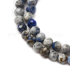 Нитки бусины из натурального ляписа-лазури&nbsp;LS-G-RM2025-A24-3mm