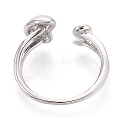 Закрепки для колец-манжет из латуни в форме луны KK-T076-40P