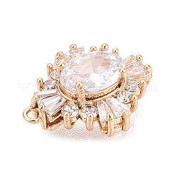 Pendenti in zirconi cubici trasparenti in micro pavè di ottone&nbsp;KK-B079-08G-01
