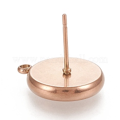 Placcatura ionica (ip) 304 acciaio inossidabile orecchini a perno&nbsp;STAS-K202-04E-RG