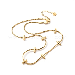 304 Edelstahl-Säulengliederketten-Halsketten für Damen&nbsp;NJEW-U031-07G
