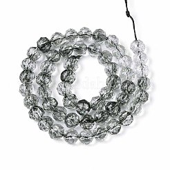 Хрустящие прозрачные стеклянные бусины нити&nbsp;GLAA-N063-8mm-01