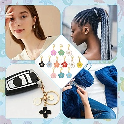 60 шт. 12-х цветная подвеска в виде цветка сакуры из сплава и эмали&nbsp;HJEW-YW00112