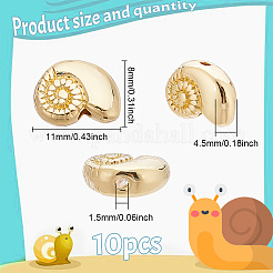 Бусины из сплава 10 шт. TIBEB-GO0001-03