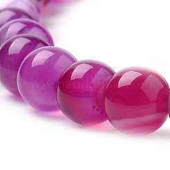 Chapelets de perles en agate à rayures naturelles/agates à bandes&nbsp;G-S259-04G-6mm