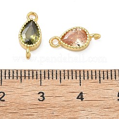 Шармы-соединители из латуни с паве из кубического циркония&nbsp;KK-L264-10G