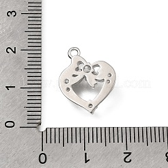 Colgantes de circonita cúbica transparente con micropavé de latón para el día de San Valentín&nbsp;KK-A302-04P
