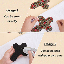 3 Stück Filzglas-Strass-Ornament-Zubehör&nbsp;PATC-FG0003-75