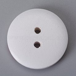 Boutons en bois imprimé avec 2 trou&nbsp;WOOD-TAC0003-52