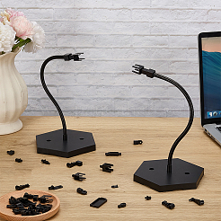 Регулируемые пластиковые держатели для демонстрации собранных фигурок с шестигранными основаниями&nbsp;DIY-WH0043-157A