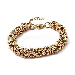 Armbänder aus byzantinischen Ketten aus Edelstahl 304 für Damen&nbsp;BJEW-P399-01B-G