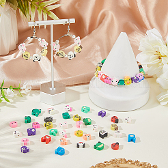 250шт бусины из полимерной глины ручной работы&nbsp;CLAY-PA0001-23