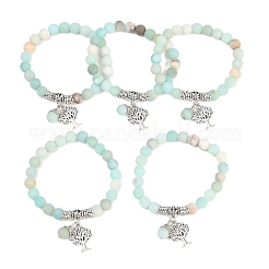 Braccialetti di stirata amazonite naturale&nbsp;BJEW-F262-A09