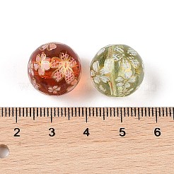 Непрозрачные акриловые бусины с принтом&nbsp;OACR-Z020-12