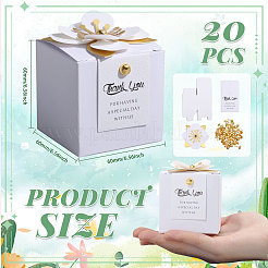 Квадратные бумажные коробки для упаковки конфет CON-WH0089-59