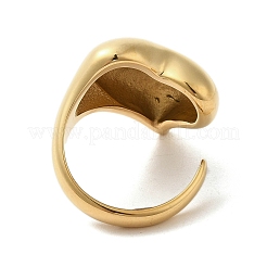 304ステンレスリング  ハート  18KGP本金メッキ  内径：17~18mm&nbsp;RJEW-E293-02G