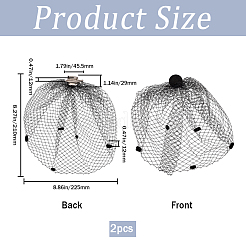 Свадебная фата из полиэфирной сетки&nbsp;AJEW-WH0470-10B