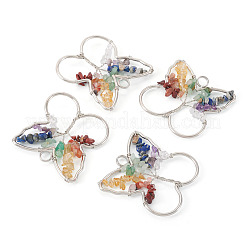 5 pièces 7 pendentifs en alliage de pierres précieuses chakra&nbsp;G-TA0001-40