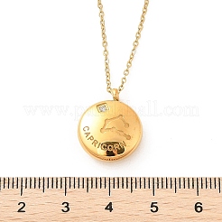 Ожерелья с подвесками в виде созвездий из нержавеющей стали 304 с прозрачным кубическим цирконием NJEW-R021-02G-02