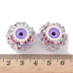 Бусины из смолы в виде цветка со стразами CLAY-NH0003-05S