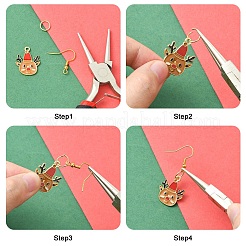 DIY-Set zur Herstellung von Weihnachtsohrringen mit Rentiermotiv&nbsp;DIY-YW0017-80