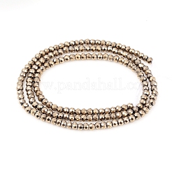 Нити немагнитных синтетических гематитовых бусин с вакуумным покрытием pvd G-F682-03-AB