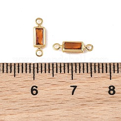 Ciondoli rettangolari con connettori in ottone e pavé di zirconi cubici Shegrace&nbsp;XGRQ2O217-445C-G